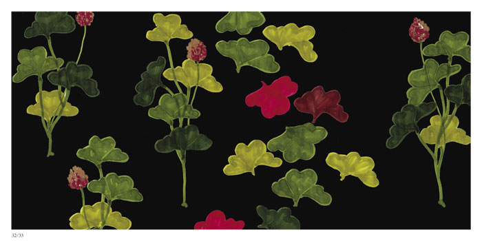 Report, Black background, Pen on rice paper, May 2006